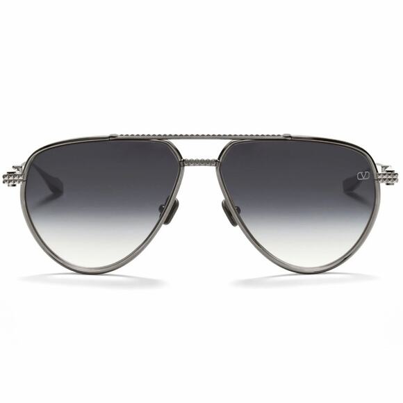 New! Valentino V STUD II VLS 133E, Gradient Aviator Sunglasses, Authentic main image 7
